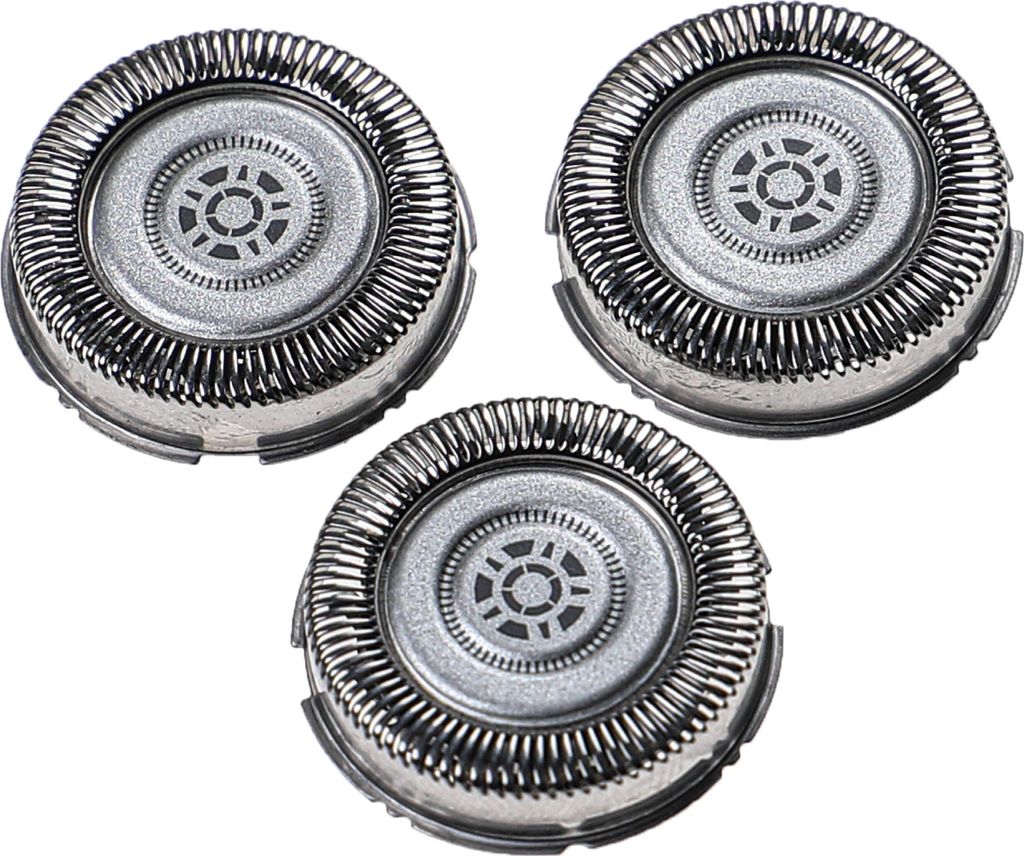 vhbw 3x Scherkopf Ersatz für Philips SH71, SH71/50, 8710103944119 für Rasierer, Silber, 44 mm