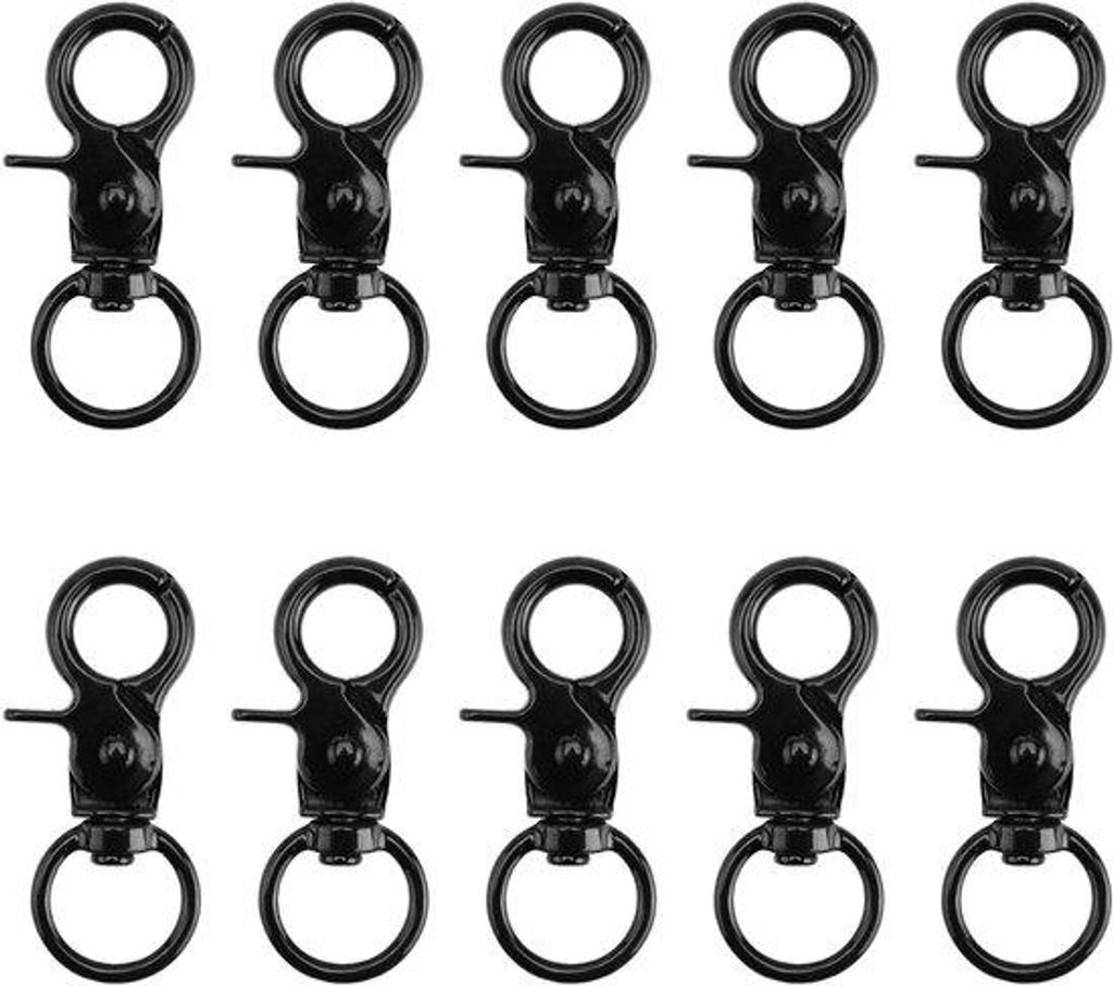 Drehte Karabinerhaken 10er Set - Winkelgering Karabinerhaken für Hundeleinen - Schlüsselhaken Wurzelkarabinerhaken - Karabinerhaken für Hunde un...