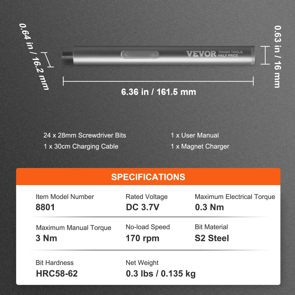 Mini Tournevis Électrique de Précision Rechargeable avec 24 Embouts S2 - 7
