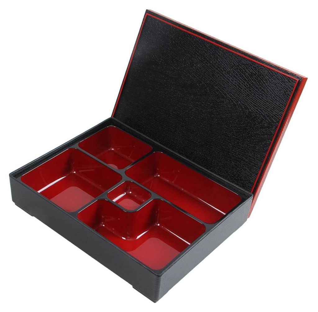 Japanische Bento-Box, Lunchbox mit Fächern, Serviertablett, Mittagessen, Bento-Box, japanisches Sushi-Tablett für Sushi, Reis/Soße für Picknick...