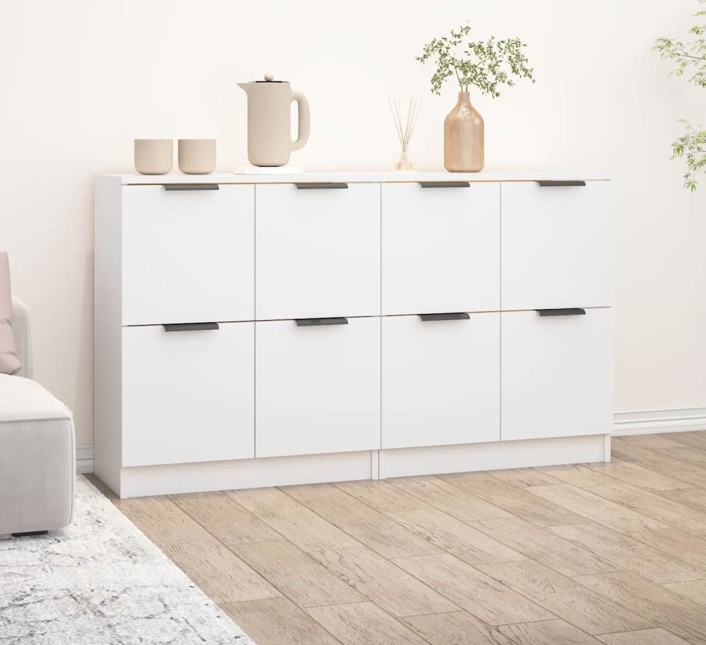 Maison Exclusive - Sideboards 2 Stk. Weiß 60x30x70 cm Holzwerkstoff
