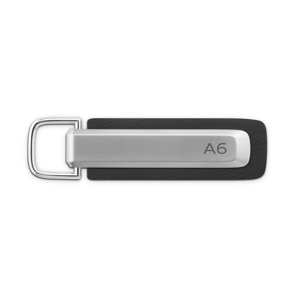 Original Audi Schlüsselanhänger A6, silber/schwarz Produktbild 