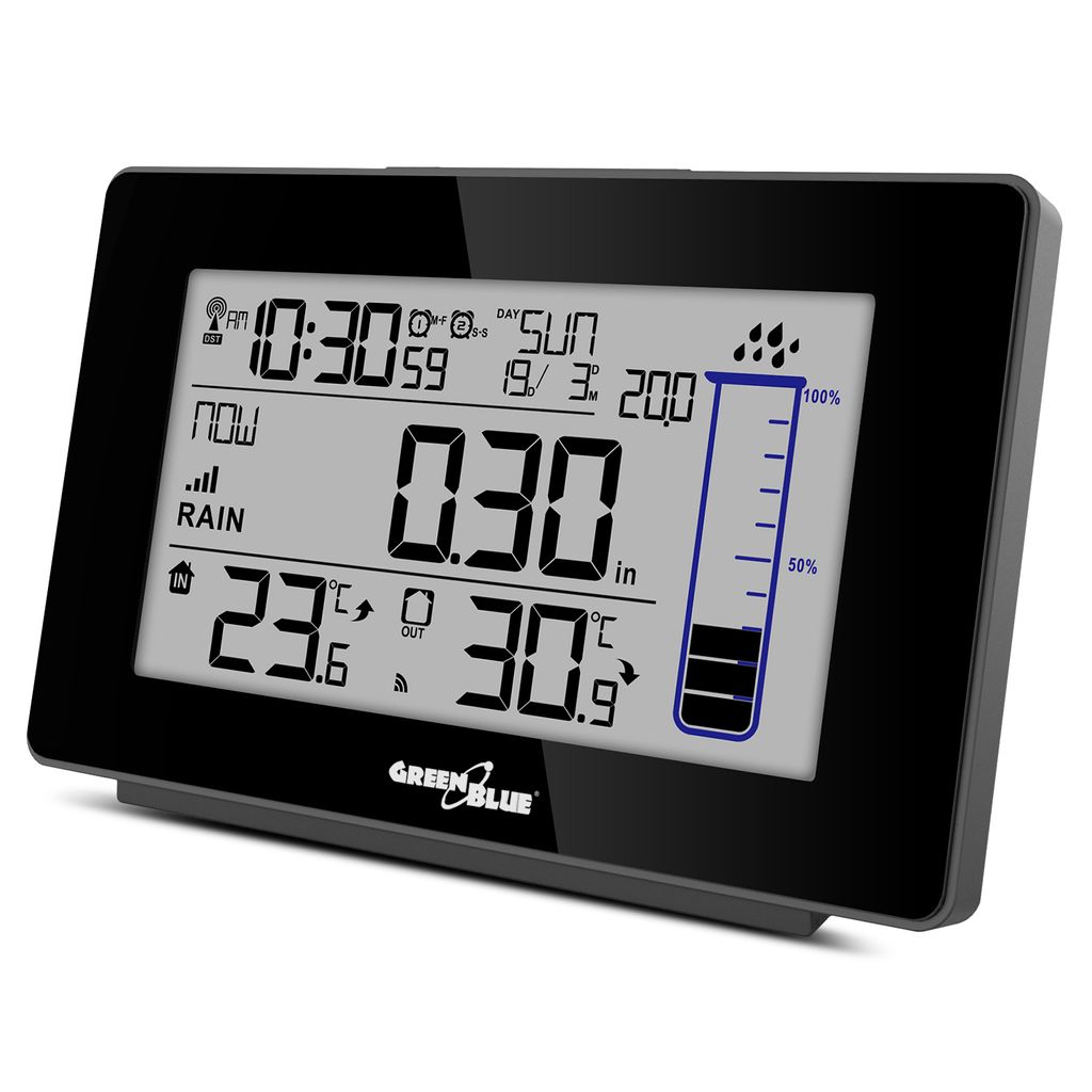 Alarm Wetterstation Thermometer Wireless Temperatur Luftfeuchtigkeit Meter 