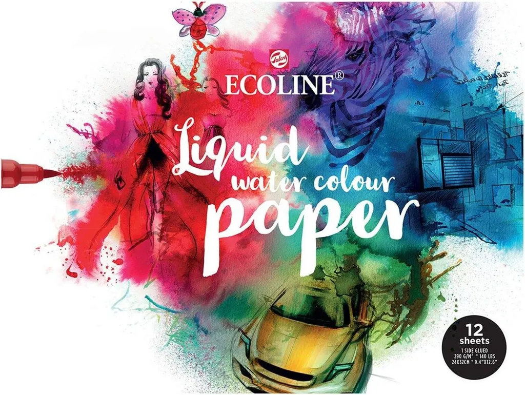 Acquista Carta Talens Ecoline 24x32cm 290g - Blocco 12 Fogli per Artisti