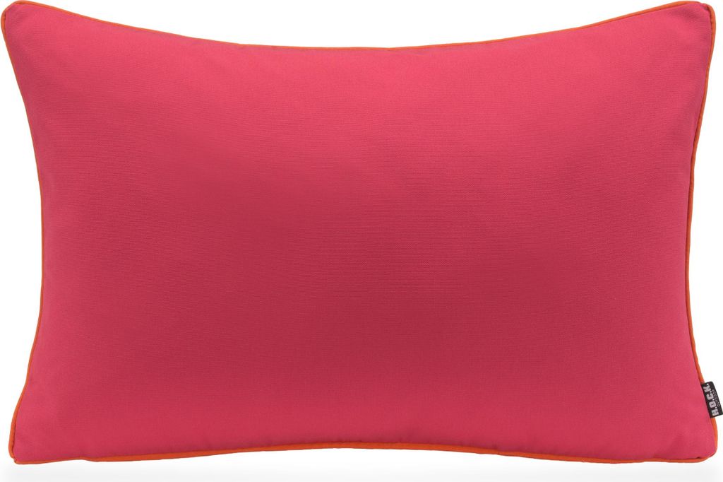 H.O.C.K. Classic Uni Outdoor Kissen 60x40cm PIPE pink mit Keder orange