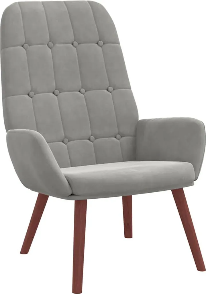 Poltrona Relax vidaXL Grigio Chiaro | Design Scandinavo in Velluto