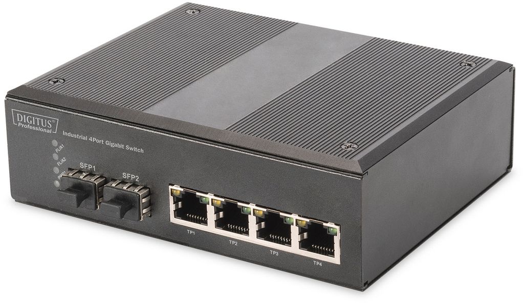 DIGITUS Professional DN-651106 - Switch - 4 x 10/100/1000 + 2 x Gigabit SFP