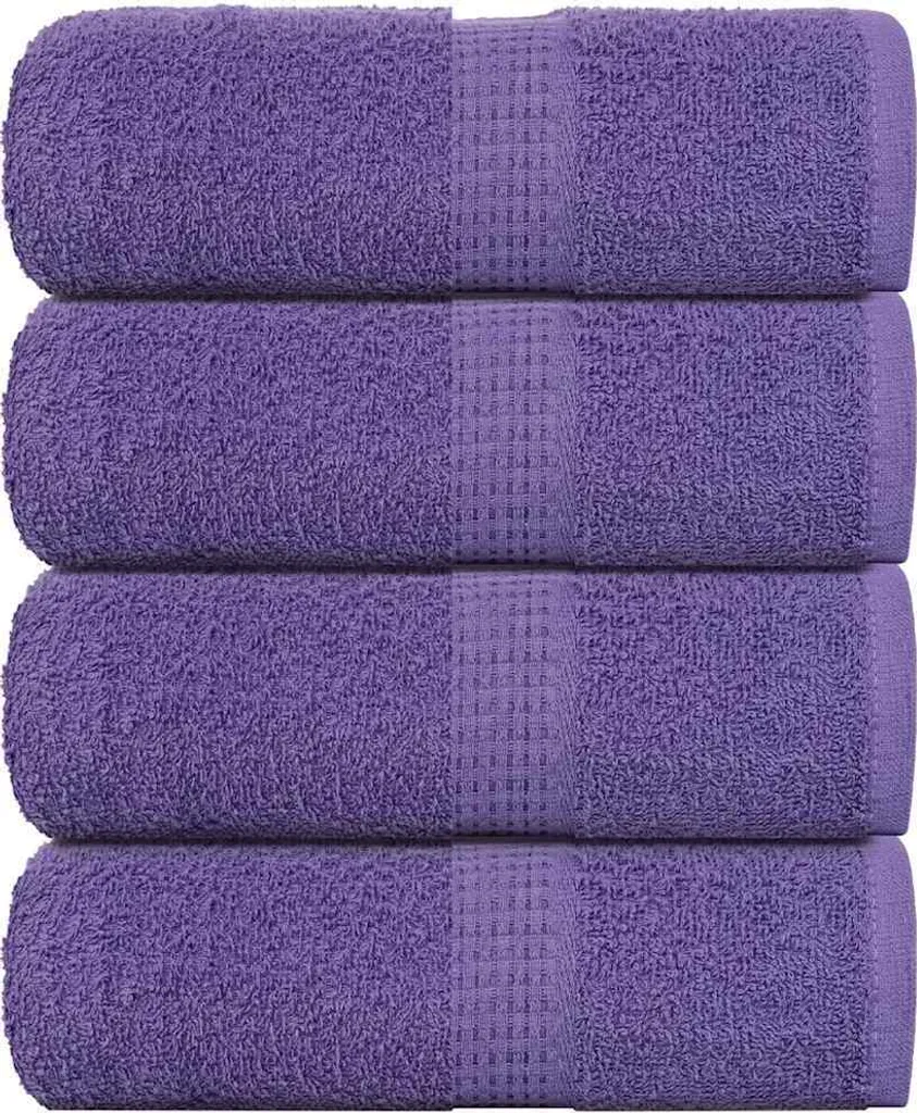 Asciugamani Piccoli FROGN Viola 30x50 Set 4 pz - Cotone Alta Assorbenza