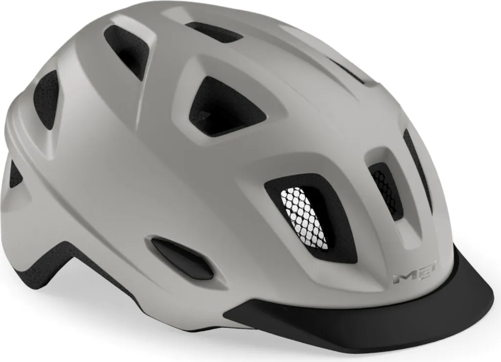 MET Mobilite Casque gris léger réglable 52-57 cm visière amovible ville