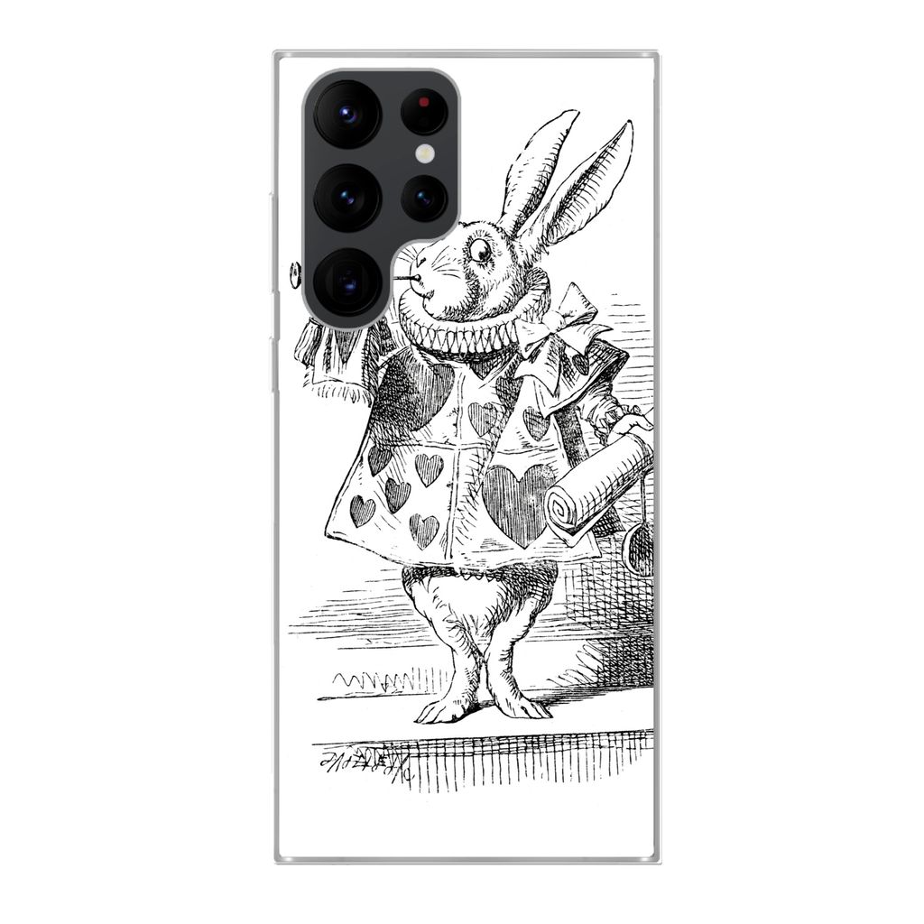 MuchoWow Handyhülle Schutzhülle Hülle für Samsung Galaxy S22 Ultra Alice im Wunderland Silikon Softcase Handy Hülle - Abbildung