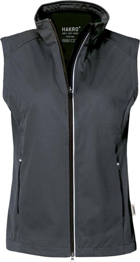 HAKRO Damen Light-Softshellweste Sarina 254, anthrazit, 5XL