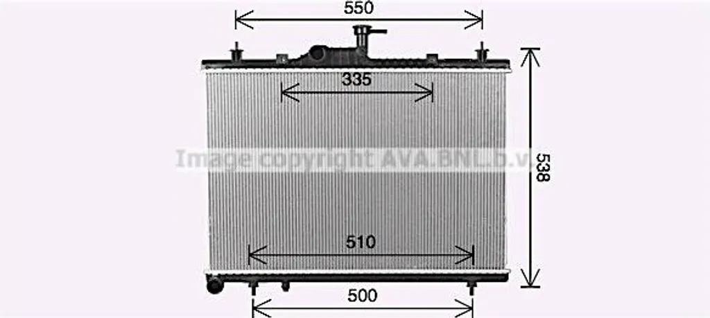 Radiateur de refroidissement AVA RT2650 en aluminium pour Koleos