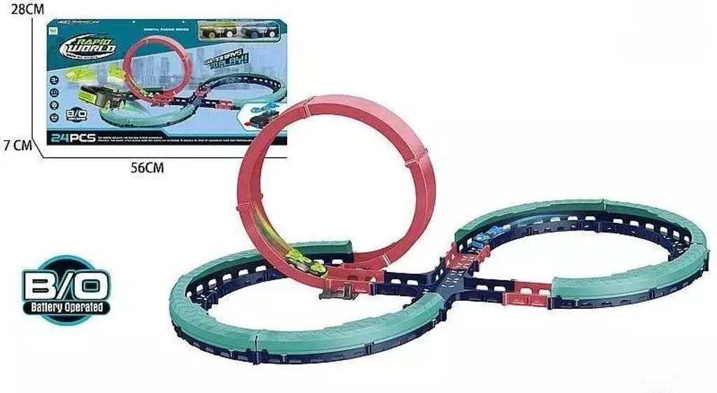 Circuit automobile électrique pour enfant avec voitures de sport à piles