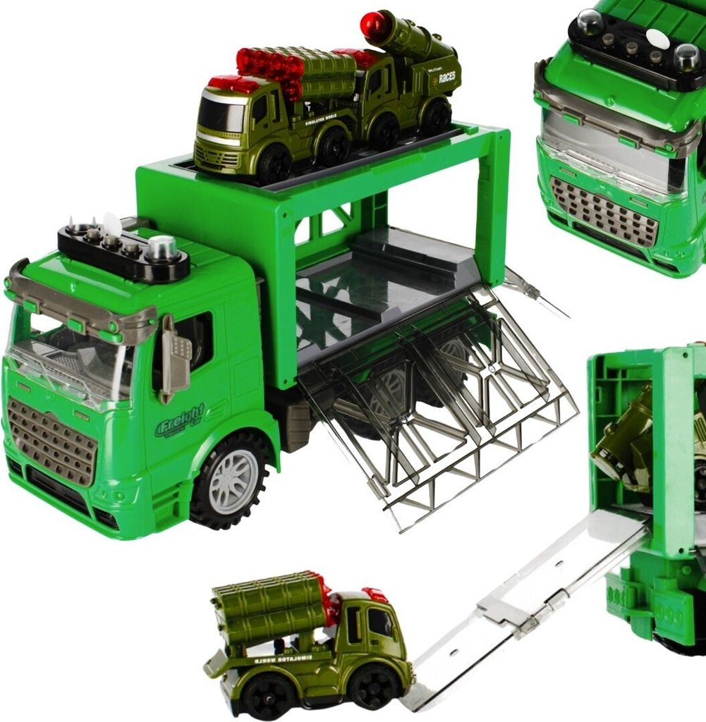 LKW Anhänger mit Zubehör, grün MEGA CREATIVE