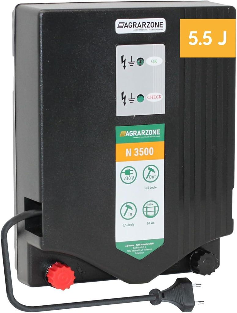 Agrarzone N3500 Weidezaungerät 230V, 5,5 Joule Elektrozaungerät