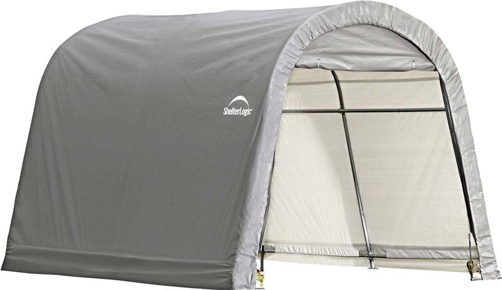 ShelterLogic Folien Zeltgarage Gerätehaus Grau 300x300x240 Produktbild 