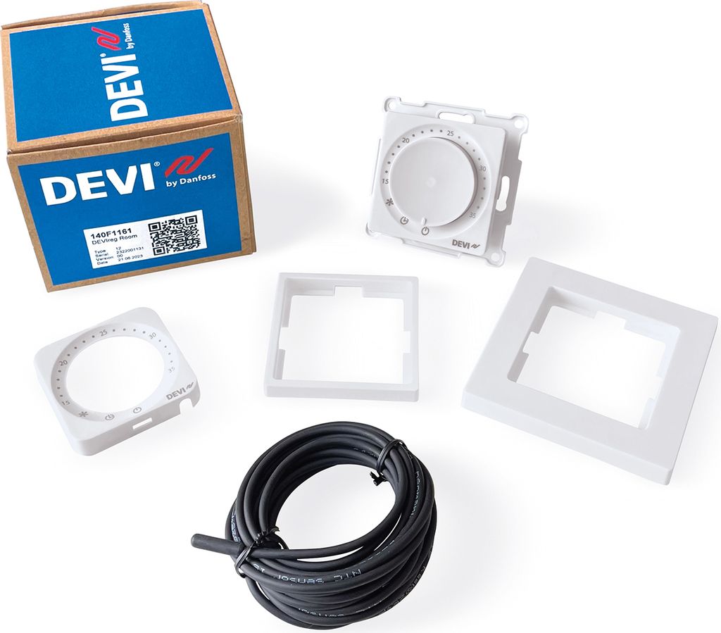 Danfoss DEVIreg Room 140F1161 Bluetooth Thermostat Raumregler mit ext. 15kOhm Sensor für elektrische Fußbodenheizung