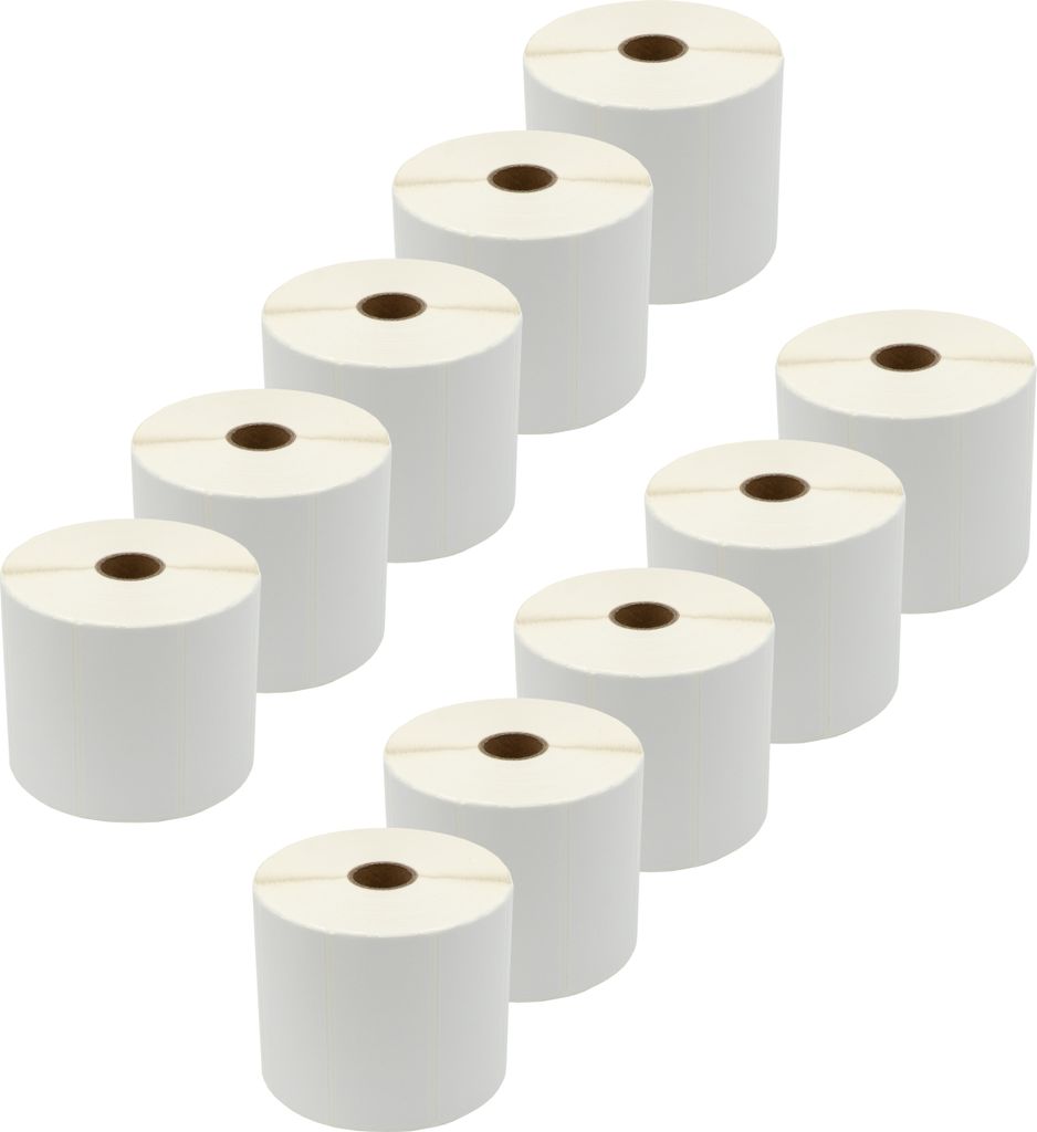 DULA Kompatible Etiketten 89x41mm - 1675 Etiketten pro Rolle - Kern 25 mm - Weiß - Permanent - Alternative für Dymo 11356 - 10 Rollen