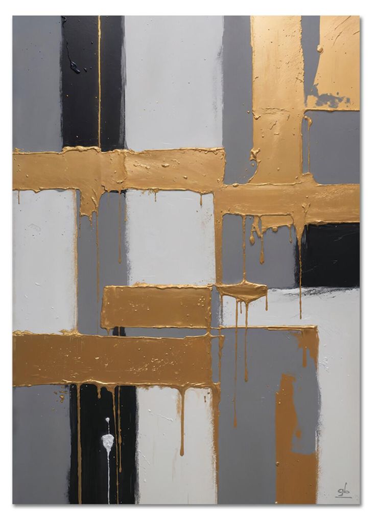 Giallobus - 30 - Schwarz, Grau und Gold - Giallobus - 50L x 70W cm - Bild - Acrylglas
