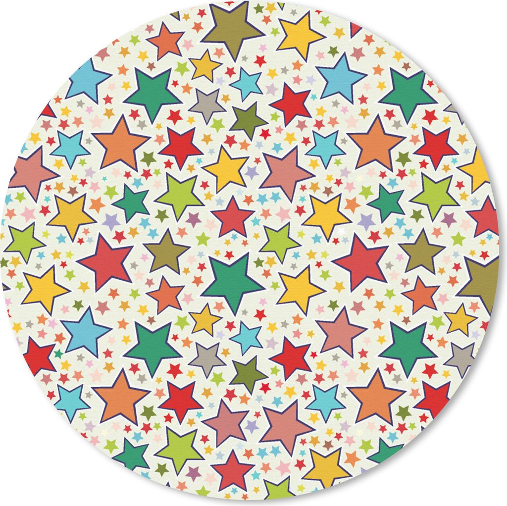 MuchoWow Mauspad Mousepad Muster - Sterne - Farben - Kinder - Kinder 20x20 cm - Mousepads - Maus Mat - Pad - Mausunterlage - Schreibtischmatte