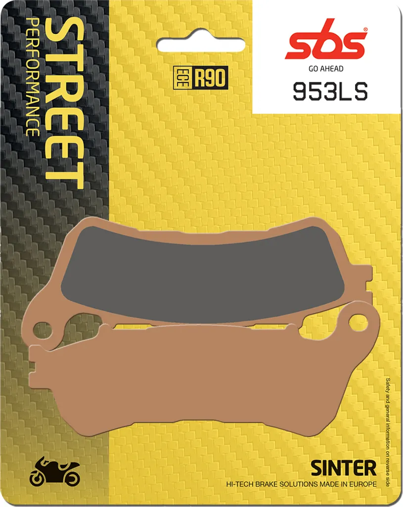 Plaquettes de frein SBS 953LS Street Sinter pour Honda Goldwing 1800
