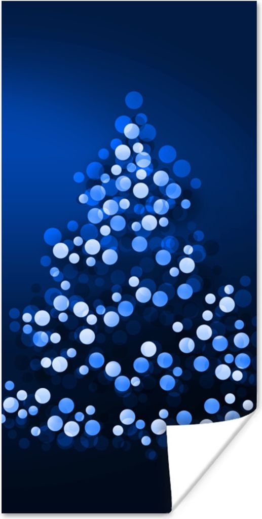 MuchoWow Poster Ein abstrakt beleuchteter Weihnachtsbaum 80x160 cm - Kinderzimmer