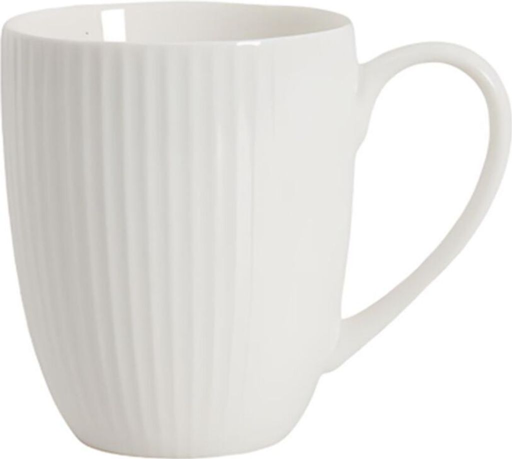 Weissberg 2-tlg. Kaffeebecher 350 ml aus hochwertigem Porzellan, Relief-Design