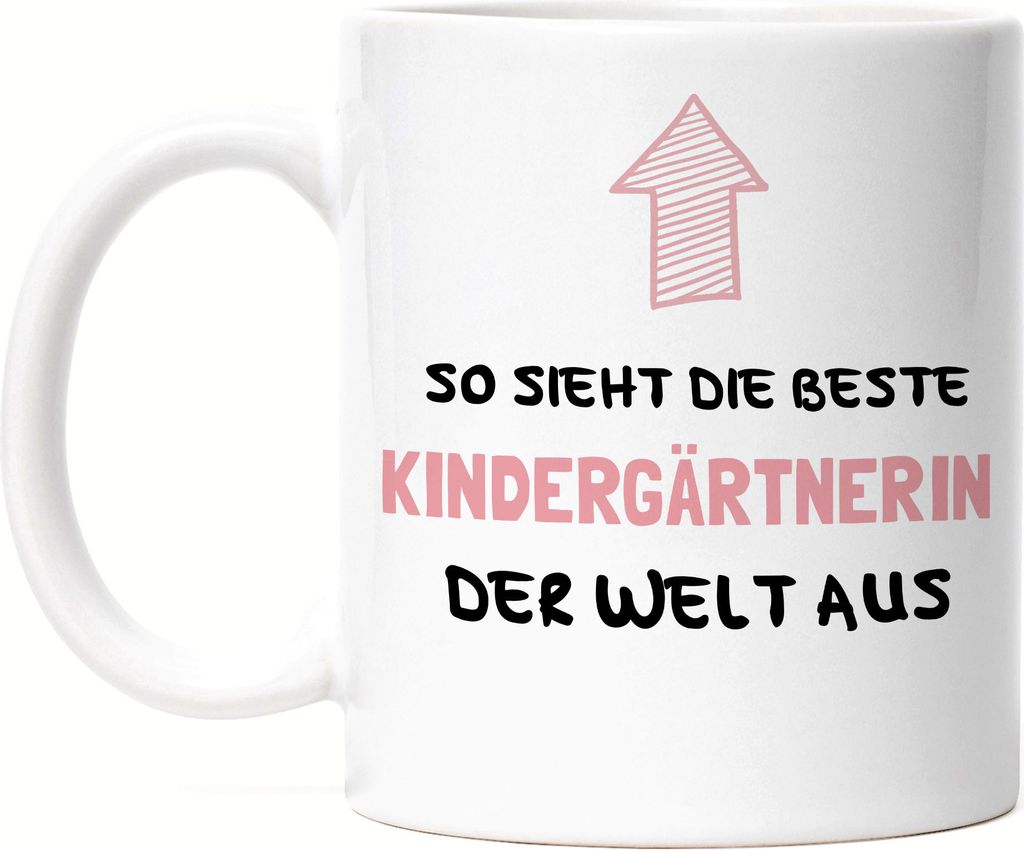 So Sieht Die Beste Kindergärtnerin Aus Tasse Kindergarten Dankeschön & Abschiedsgeschenk Kita