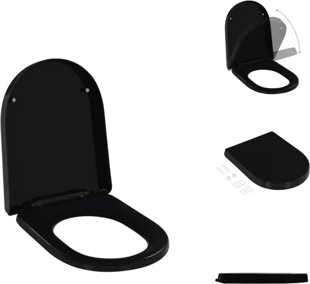 Copriwater Nero Opaco vidaXL: Design Moderno con Soft-Close
