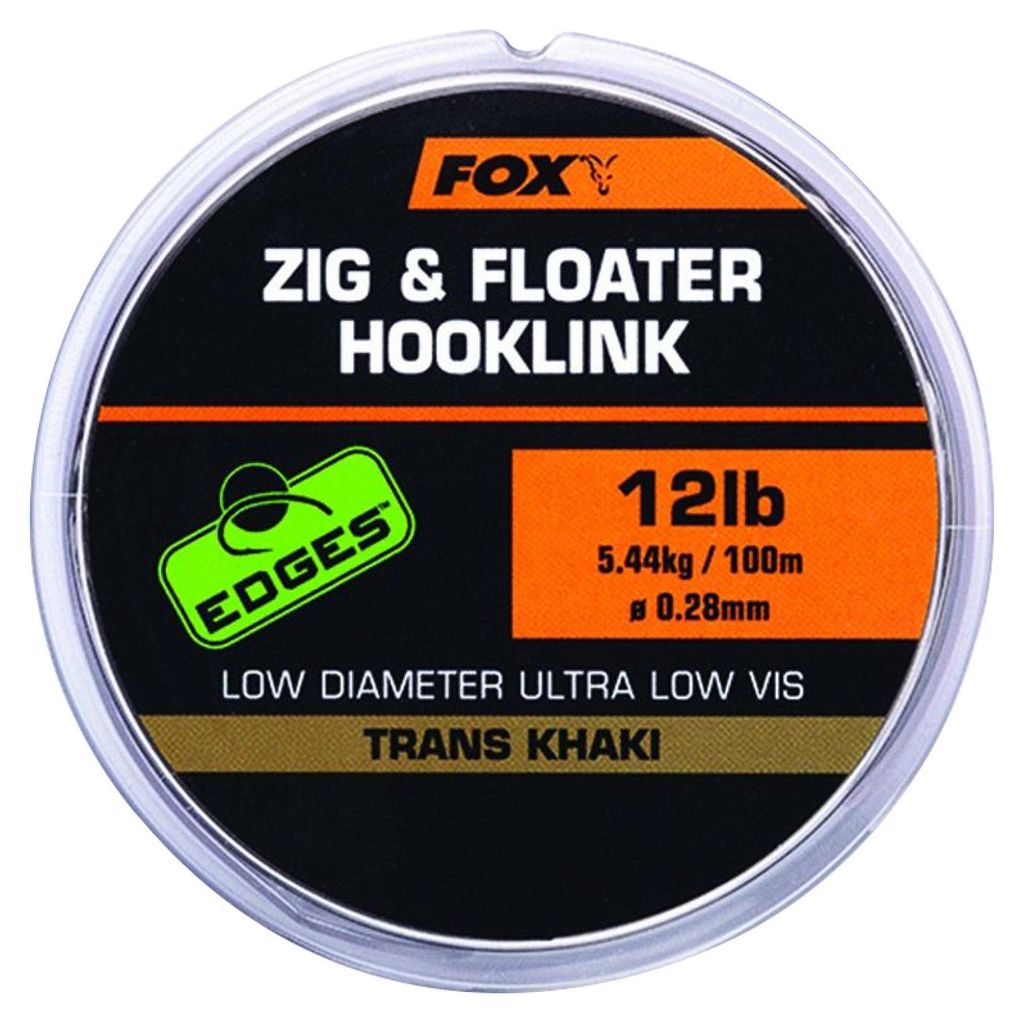 Fox Zig and Floater Hooklink Trans Khaki 100m - Vorfachschnur, Durchmesser/Tragkraft:0.26mm / 10lbs / 4.53kg Tragkraft