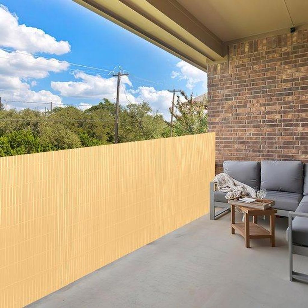 1x5 meter PVC-scherm voor privacy - Tuinhek en Productafbeelding 