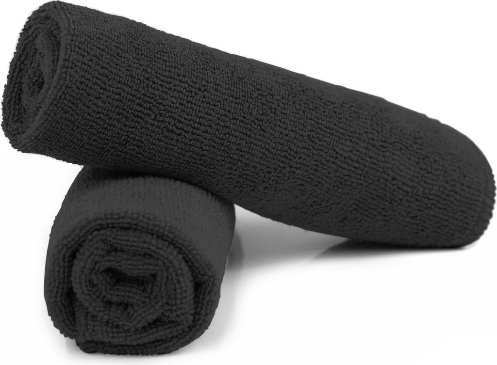 10x Mikrofasertuch schwarz Poliertuch Allzwecktuch