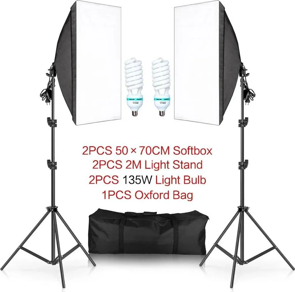 Softbox Éclairage Vidéo YouTube et Photo avec Trépied Ajustable