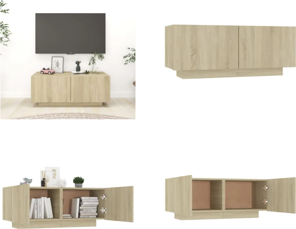 mobile TV vidaXL rovere Sonoma 100x35x40 cm materiale a base di legno - mobile TV - mobile TV - mobile TV - mobile TV