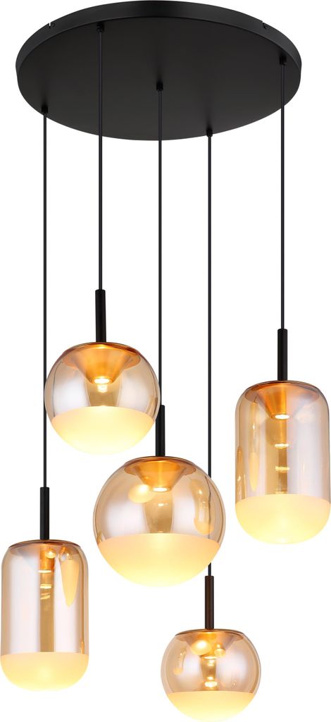 GLOBO Lighting Hängeleuchte SEVERIN DH 71x150 cm schwarz Hängelampe