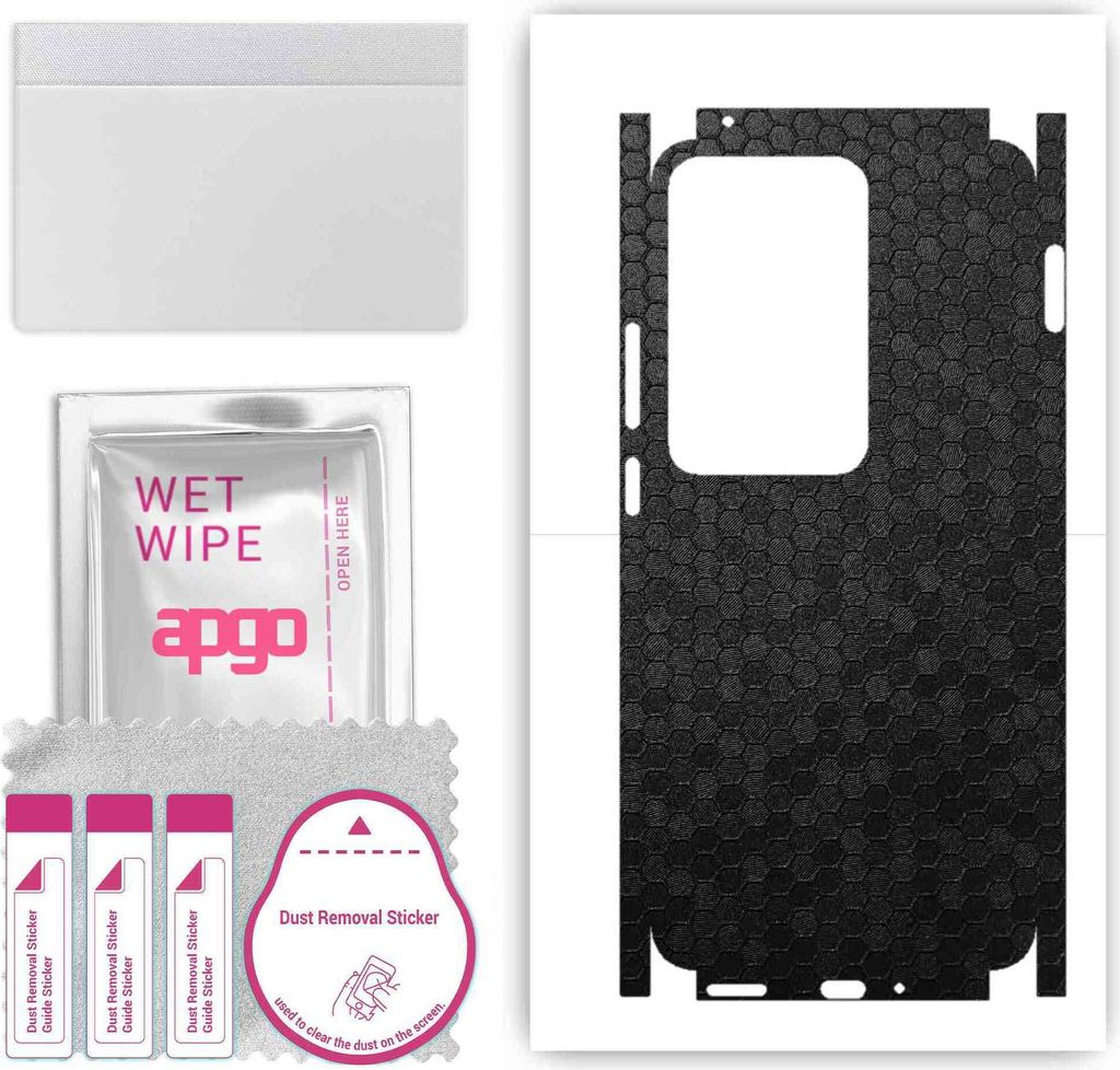 apgo Rückseite + Seiten Schutzfolie, Skin, kompatibel mit Oppo Reno11 F, Hinten Displayschutzfolie aus Vinylfolie, kratzfest, einfache Montage - S...