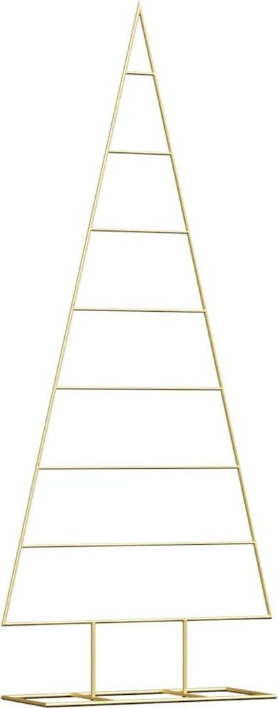 vidaXL Albero di Natale in metallo oro 150 cm Acciaio Immagine del prodotto 