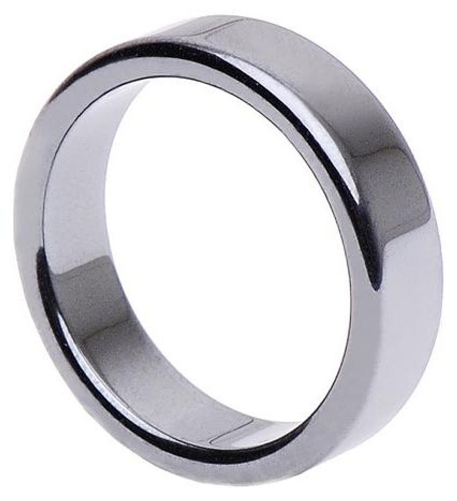 Hämatit Ring Fingerring Fingerschmuck Uni schlicht flach Produktbild 