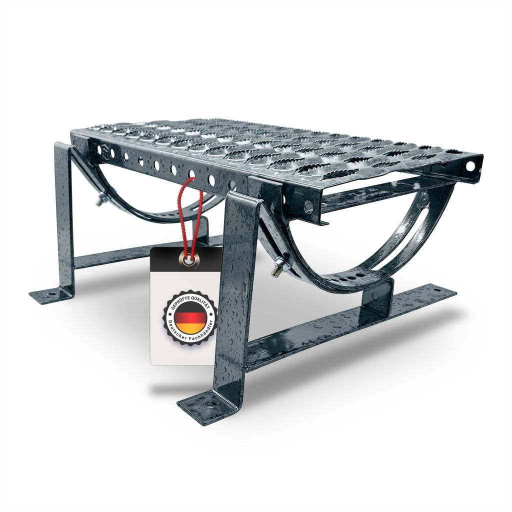 Dachtritt 40 cm für Metalldachziegel 350/35 mm | Schornsteinfegertritt inkl. Laufrost & Montagematerial | Anthrazit (7016)
