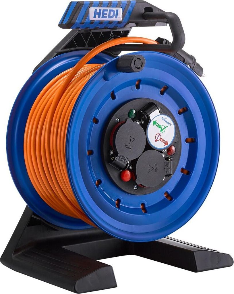 HEDI Vollkunststoff Kabeltrommel Generation 7 Companion IP44 H07BQ-F 3G2,5 Panzerkabel PLUS orange 25 m