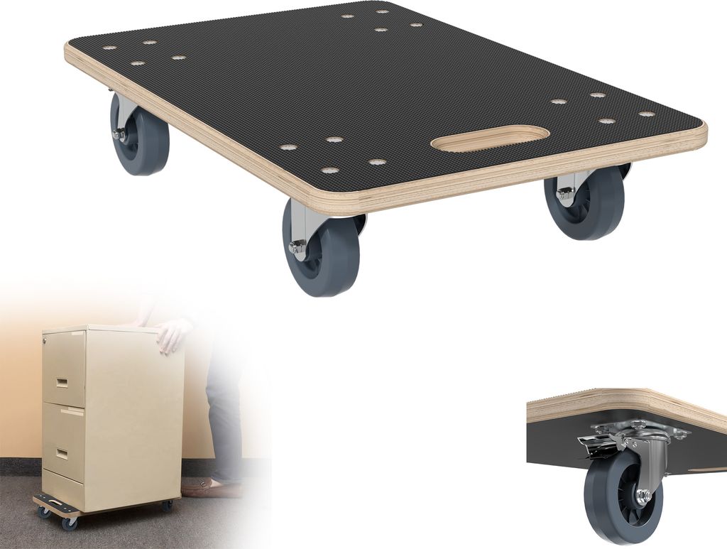 Aufun 1 Planche à Roulettes De Transport 60 X 40 X 14,5 Cm