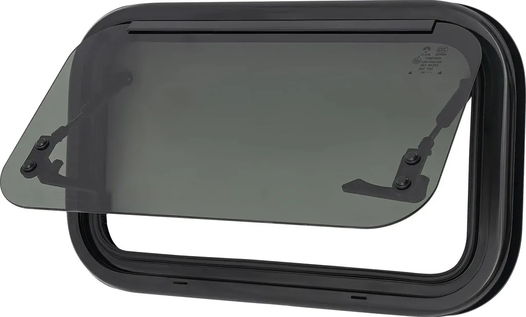 Fenêtre coulissante RV pour aération fourgon, verre noir moustiquaire
