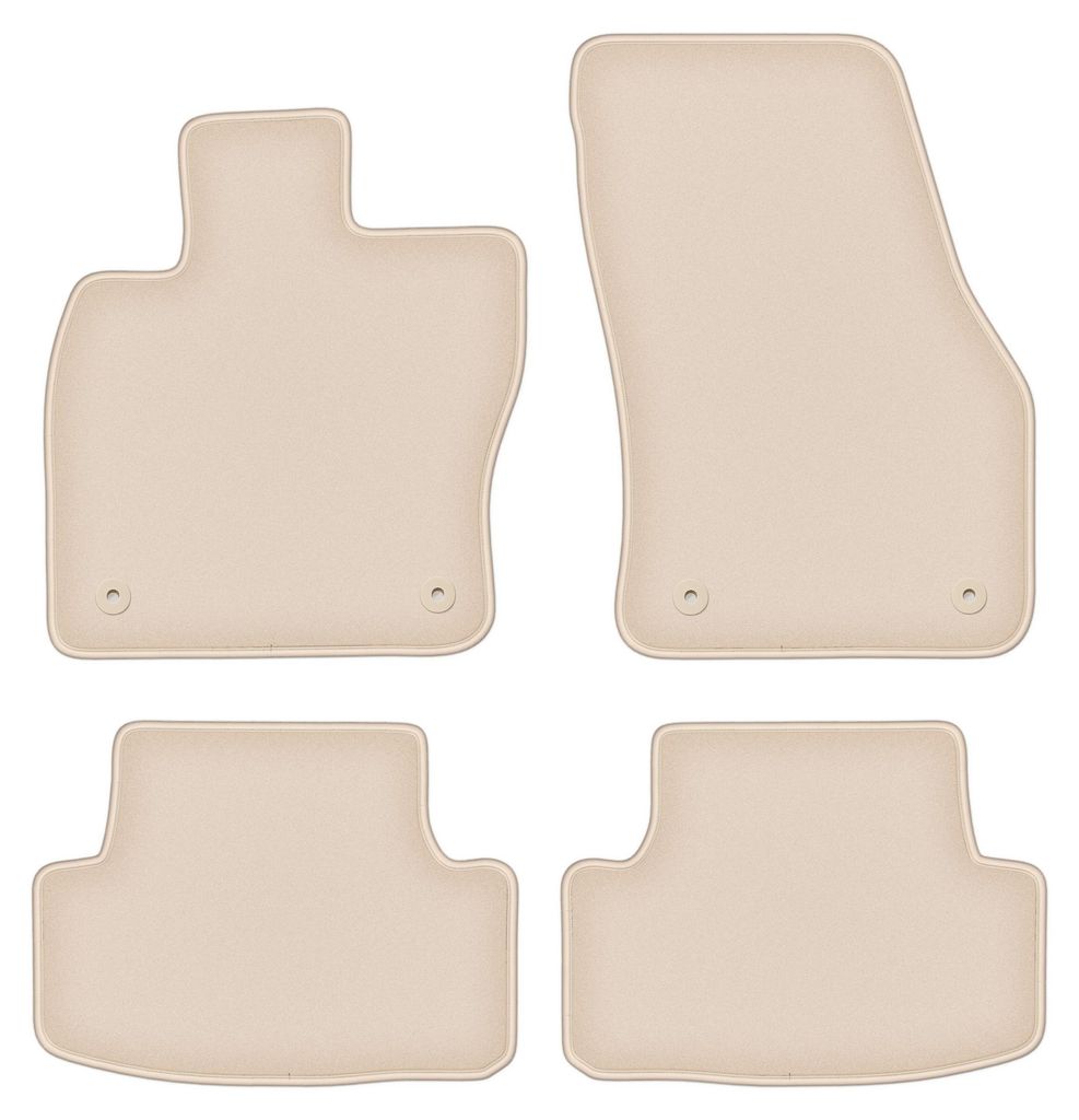 DURBAN Beige Velours-Fußmatten-Set für Volkswagen T-Roc Produktbild 