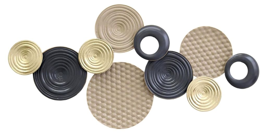 Wanddekoration Modernes Wandbild Metallbild Wandskulptur mit 3D abstraktem Design für Wohnzimmer und Schlafzimmer