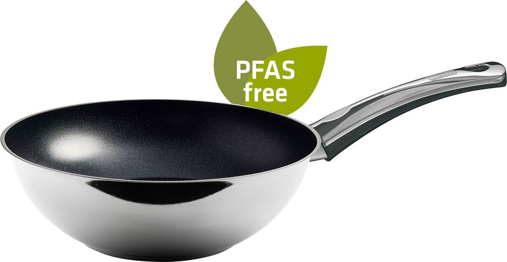 Stielwok 28 cm, Edelstahl, poliert - Injoy® PFAS-frei Produktbild 