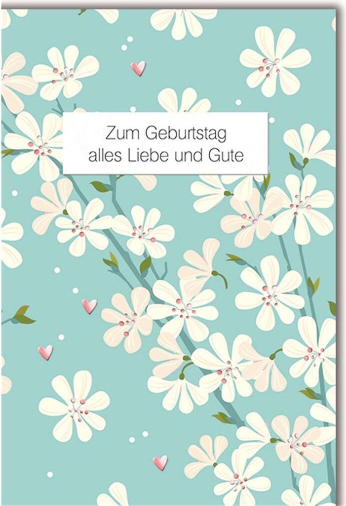 Geburtstag - Glückwunschkarte im Format 11,5 x 17 cm mit Umschlag