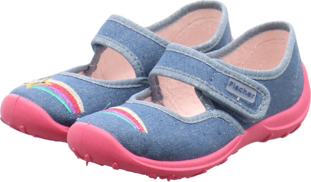 Fischer Markenschuh Mädchen Hausschuh Boogy grau