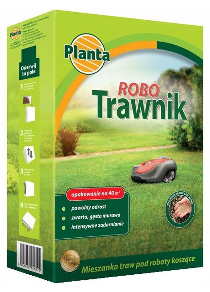 Rasensamenmischung für Mähroboter-Rasen, 1 kg für 40 m², dicht & strapazierfähig