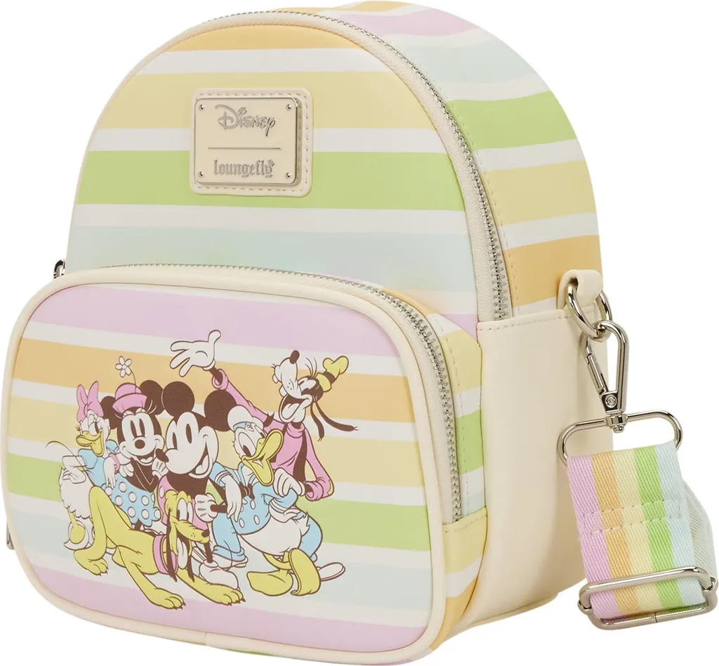 Loungefly Disney Topolino e Amici Borsa Tracolla Arcobaleno | Originale - 2