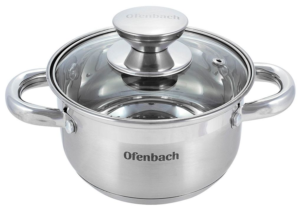 Topf mit Deckel, 1,0 l, für Induktion und Gas, OFENBACH Produktbild 